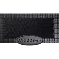 Direct Home Textiles Goup 36 in. W X 20 in. L Black Rubber Door Mat