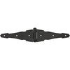 National Hardware 6 in. L Galvanized Black Steel Ornamental Strap Hinge 2 pk
