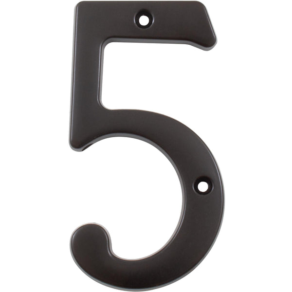 Heavy-Duty House Numbers, #5, 4 Inches, Oil-Rubbed Bronze by Stone Harbor Hardware