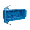 Carlon 64 cu in Rectangle Thermoplastic 4 gang Electrical Box Blue