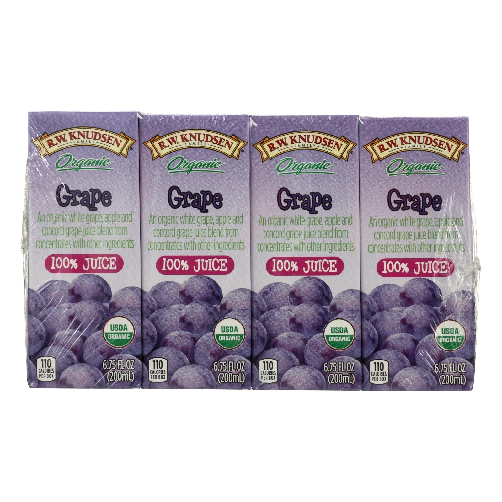 R.W. Knudsen - Juice Box - Organic Grape - Case of 7 - 6.75 Fl oz. (Pa ...