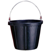 Fortiflex Rubber Utility Pail Black 10 Qt
