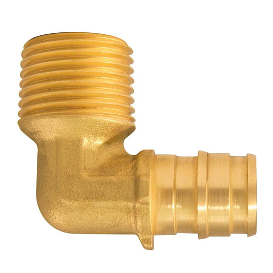Apollo PEX-A 1/2 in. Expansion PEX in to T X 1/2 in. D MNPT  Brass 90 Degree Elbow (Pack of 25)