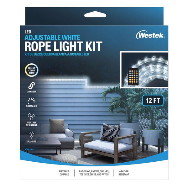 Westek 12 ft. L White Plug-In LED Rope Light Kit 275 lm - Open Box