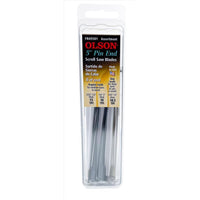 Olson 5 in. Carbon Steel Scroll Saw Blade Set 18.5 TPI 18 pk