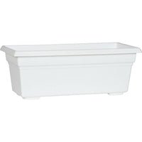 Countryside Flower Box Planter White 18 in x 8 in x 6.5 in | Durable Outdoor Window, Porch & Deck Planter