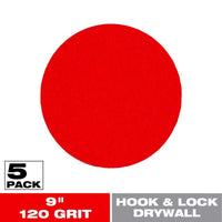Diablo Hook and Lock 9 in. L X 9 in. W Aluminum Oxide 120 Grit Medium Drywall ROS Disk