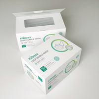KiBreez 3-Layer Disposable Face Masks (50-Pack)