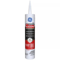 GE Supreme White Supreme Silicone Kitchen and Bath Silicone 10.1 oz. (Pack of 12)