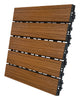Aura 6 sq. ft. Honey Teak Composite Balcony/Deck Tiles 12 in. L x 12 in. W