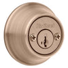 Kwikset SmartKey Security Antique Brass Metal Single Cylinder Deadbolt