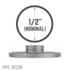 BK Products 1/2 in. FPT Black Malleable Iron Floor Flange (Pack of 5)