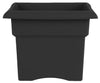 Bloem Veranda 11.25 in. H X 14 in. W X 13.98 in. D Plastic Planter Box Black