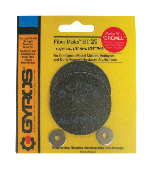 Gyros Tools Fiber Disks HT 1-3/4 in. D X 1/8 in. Fiberglass High Tensile Strength Cutting Disc 2 pc