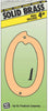 Hy-Ko 4 in. Brass Gold 0 Number Nail-On (Pack of 10)