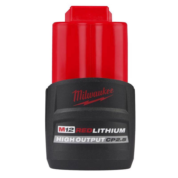 Batería de iones de litio de alto rendimiento y alta capacidad Milwaukee M12 RedLithium CP de 2,5 Ah, 1 unidad