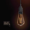 Feit Electric Black Metal 60W E26 Dimmable Plug-in Pendant Light 55 H x 2.75 W x 6.5 D in.