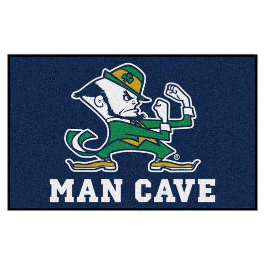 Notre Dame Leprechaun Man Cave Rug - 5ft. x 8 ft.