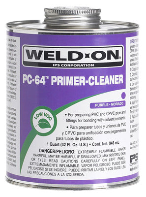 Weld On 550 g/L Pint Purple Primer Cleaner for CPVC/PVC 4 oz.