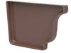 Amerimax 0.5 in. H x 3.5 in. W x 5.25 in. L Brown Aluminum K Left End Cap (Pack of 15)