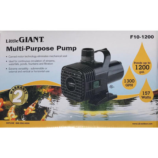 Little Giant F Series 1/6 HP 1300 gph Thermoplastic Switchless Switch AC Wet Rotor Pump