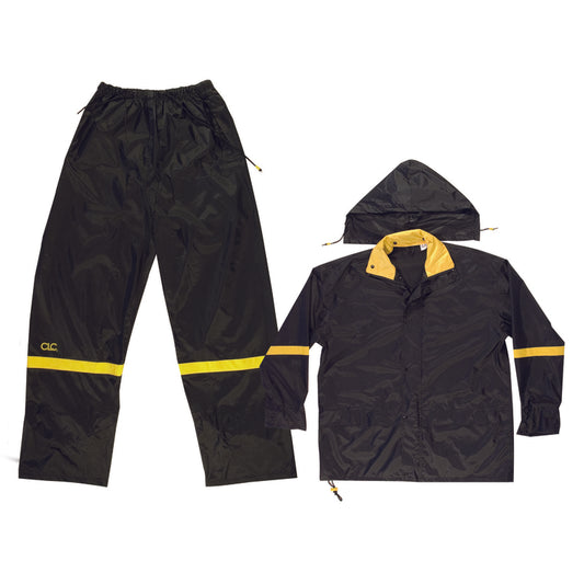 CLC Climate Gear Black Nylon Rain Suit XL