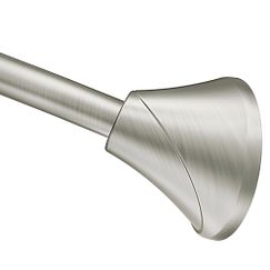 BRUSHED NICKEL TENSION CURVED SHOWER RODS