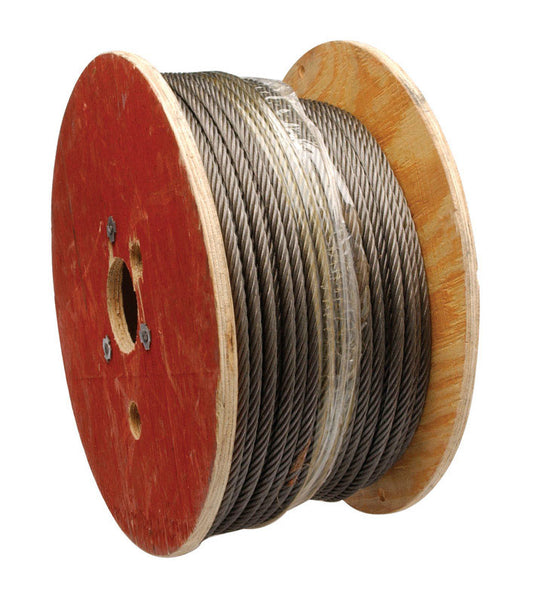 Campbell Rust Prohibiting Oil Fiber Core Steel 1/2 in. D X 250 ft. L Aircraft Cable