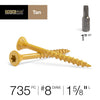 Deck Plus No. 8  x 1-5/8 in. L Star Flat Head Exterior Deck Screws 5 lb. 735 pk