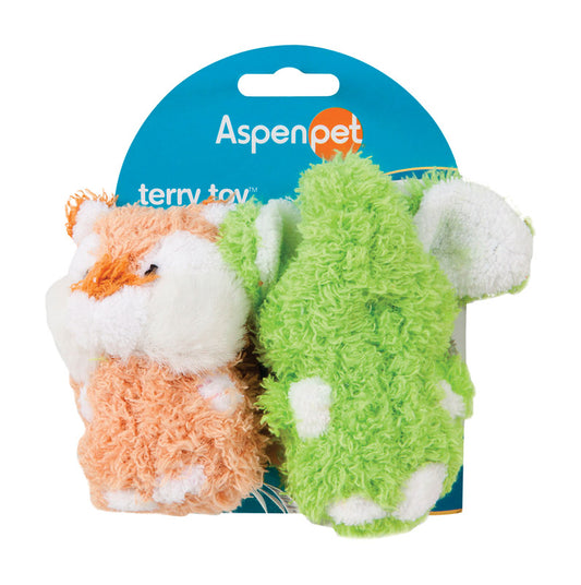 Aspen Pet Multicolored Plush Elephant Squeak Dog Toy Small 1 pk