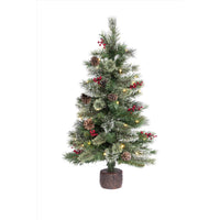Celebrations 3 ft. Slim LED 50 ct Skinny Cashmere Table Top Color Changing Christmas Tree