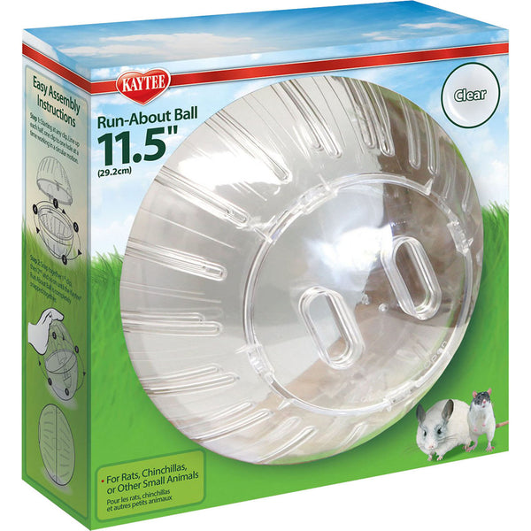 Pelota transparente gigante Run-About de Kaytee, 11.5 in. de diámetro - Caja abierta