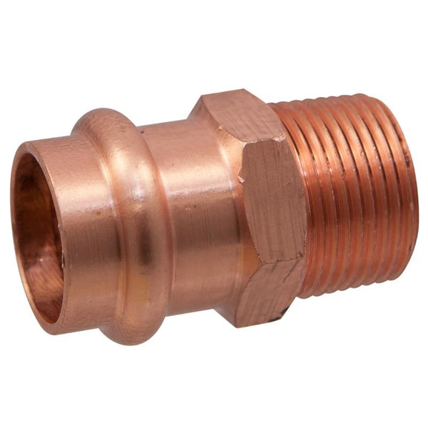 Adaptador de cobre NIBCO Press de 1/2 pulg. X D MIP de 1/2 pulg., paquete de 10