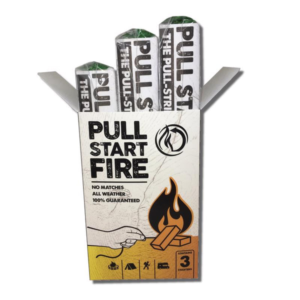 Encendedor de fuego con cera para tirar, paquete de 3