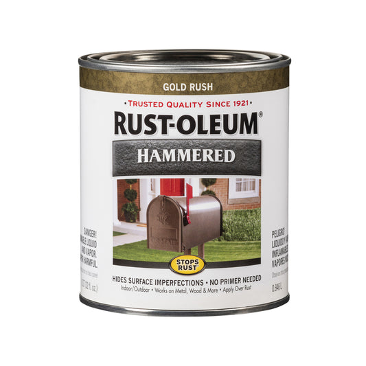 Rust-Oleum Stops Rust Indoor and Outdoor Hammered Gold Rush Protective Paint 1 qt