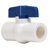 Homewerks 1/2 in. PVC Slip Ball Valve Full Port Quarter-Turn Lever For Water