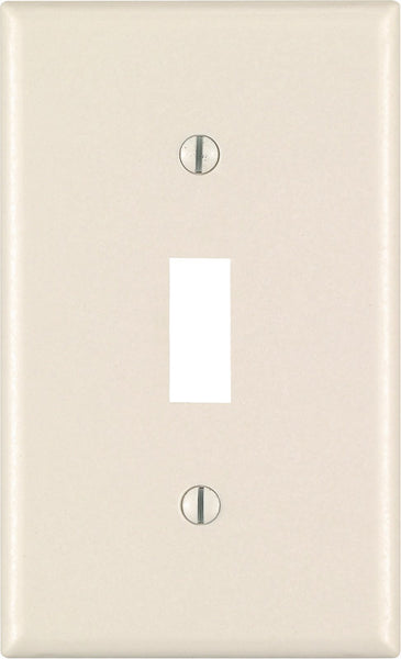 Placa de pared con interruptor de palanca Leviton, de plástico termoestable, color almendra claro, de 1 gang, paquete de 1 - Oferta de la semana