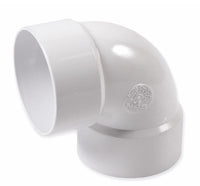 NDS Schedule 35 3 in. Hub each X 3 in. D Hub PVC Elbow 1 pk