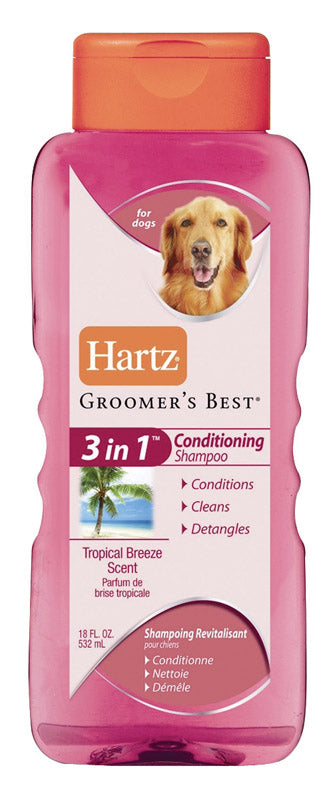 Hartz 3 in 1 Tropical Breeze Dog Shampoo 18 oz