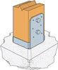 Simpson Strong-Tie ZMAX 5.5 in. H x 3.56 in. W 16 Ga. Galvanized Steel Post Base (Pack of 12)