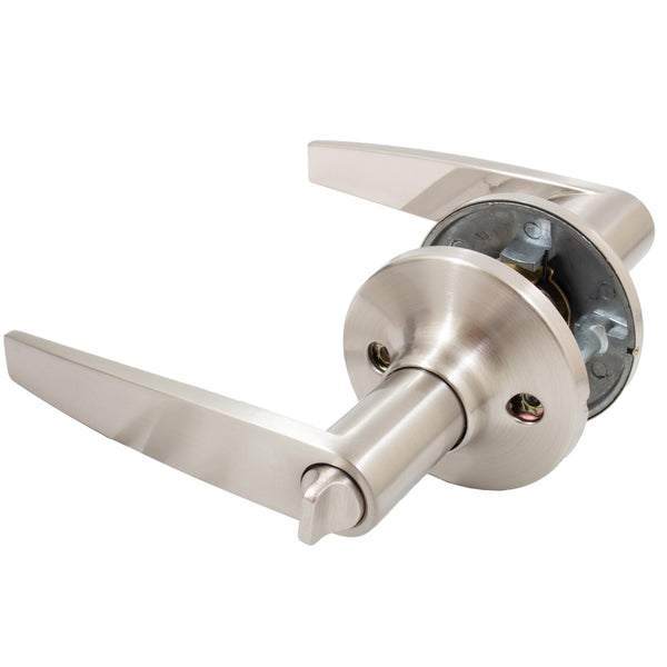 Tucson Door Lever, Entry Latch, SC Keyway, Satin Nickel by Stone Harbor Hardware