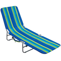 RIO Brands Silver Steel Frame Chaise Lounge Multicolored