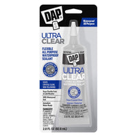 DAP Ultra Clear Silicone All Purpose Waterproof Sealant 2.8 fl. oz. (Pack of 6)