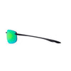 Maui Jim Hookipa Xlarge Unisex Translucent Matte Grey Frame Maui Green Lens Polarized Sunglasses