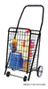 Apex  37 in. H x 12-1/2 in. W x 10-1/2 in. L Black  Collapsible Shopping Cart