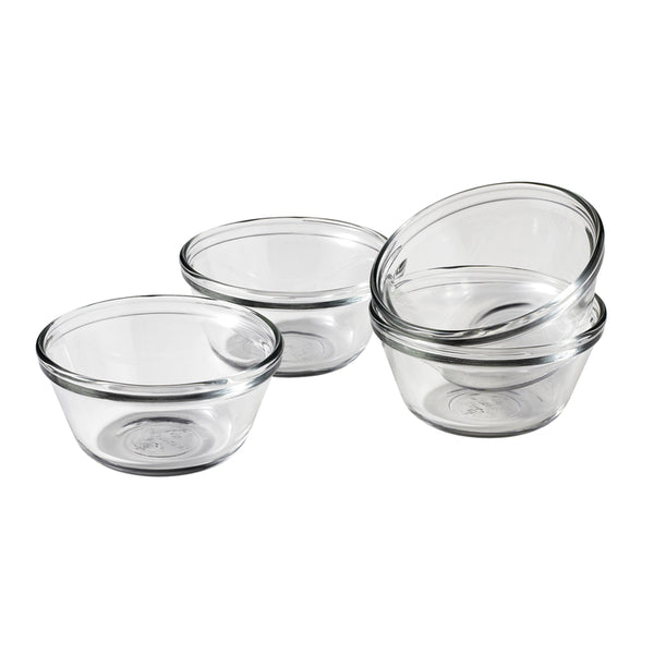 Tazas para natillas Anchor Hocking, 4.00 in. W X 4.00 in. L, transparentes (paquete de 4)