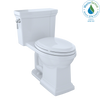 TOTO® Promenade® II One-Piece Elongated 1.28 GPF Universal Height Toilet with CEFIONTECT, Cotton White - MS814224CEFG#01