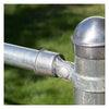 YardGard 2.44 in. L Galvanized Silver Aluminum Chain Link Rail End Cap 1 pk