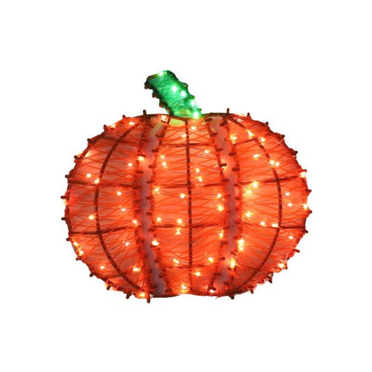 Celebrations LED Pumpkin Lighted Orange Halloween Decoration 13 in. H x 14 in. W 1 pk (Pack of 6)