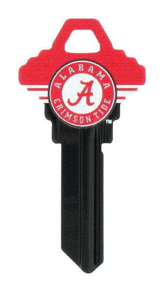 Hillman Alabama Crimson Tide Painted Key House/Office Universal Key Blank Single sided (Pack of 6)